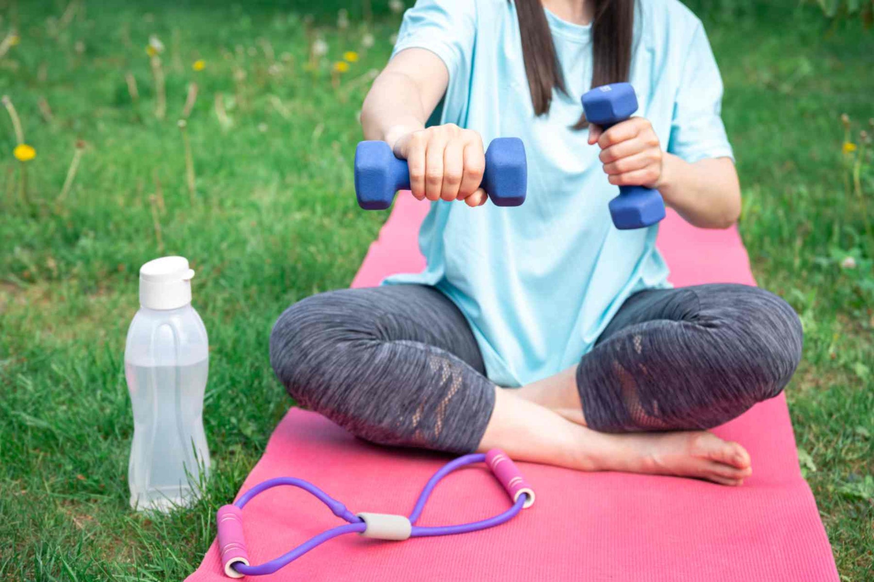 Spring workout with clean safe water for hydration 