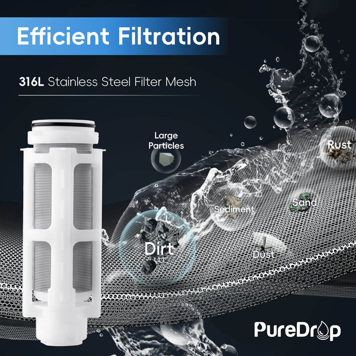 PDR-50WSP 50-Micron Flushable Prefilter Spin Down Sediment Filter System | PureDrop