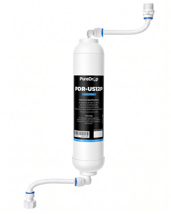 PureDrop PDR-US12P-PE Under Sink Water Filter System with PE Tubing