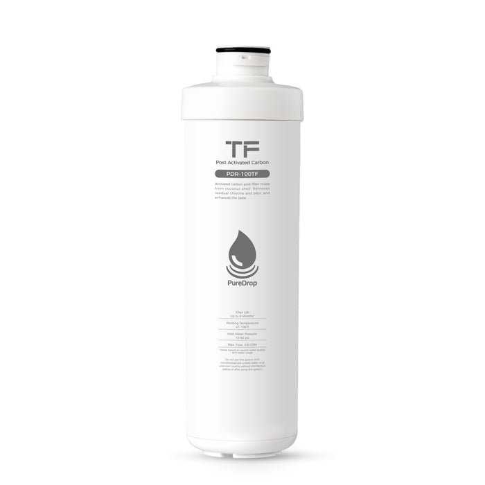 PDR-100TF Post Carbon Filter Replacement for PDR-100RO Tankless RO Water Filtration System | PureDrop