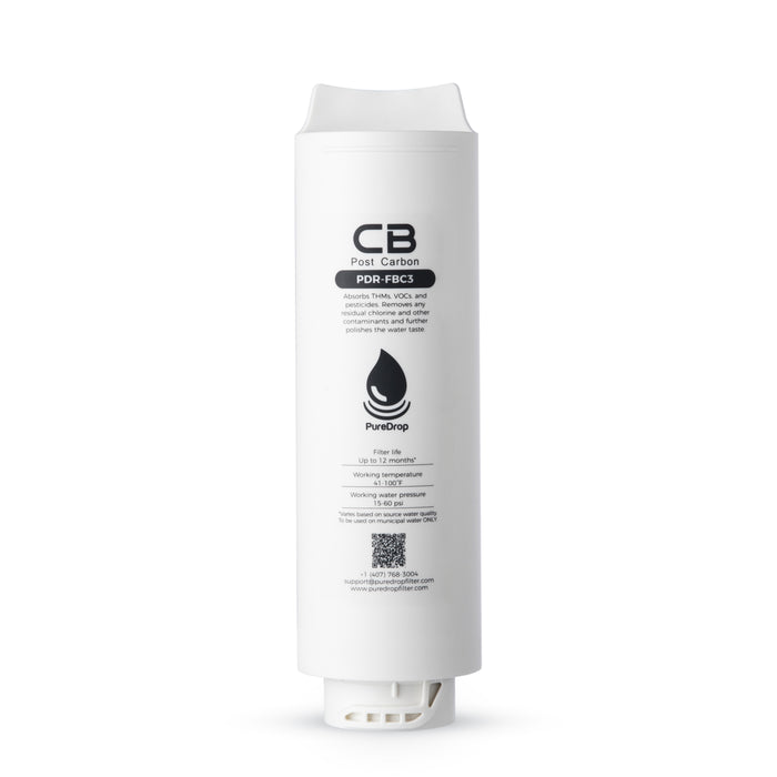 PDR-FBC3 Post Carbon Replacement for PDR-3CUW Ultrafiltration Water System | PureDrop