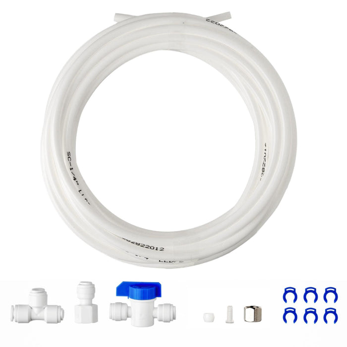 PDR-ICEK 1/4" Water Line Splitter and Reverse Osmosis Refrigerator Ice Maker Tubing | PureDrop