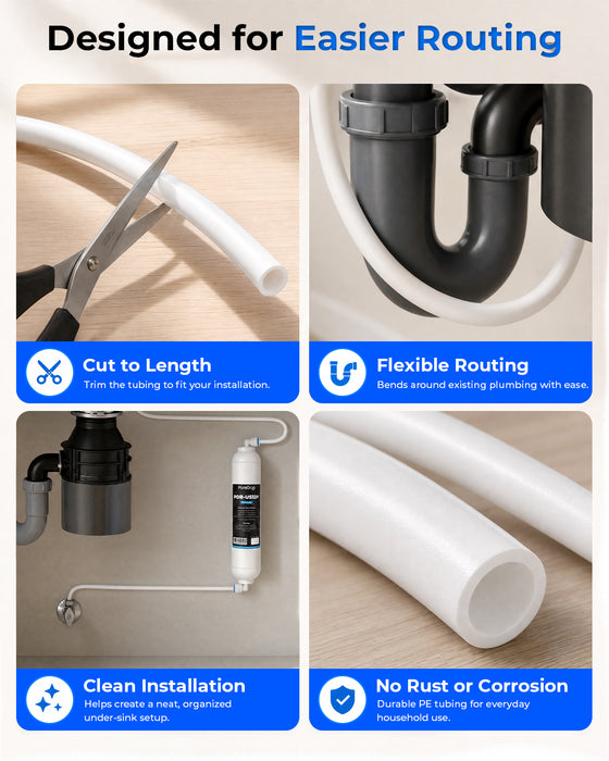 PureDrop PDR-US12P-PE Under Sink Water Filter System with PE Tubing