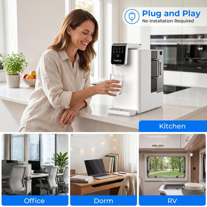 PureDrop PDR-100RCP Countertop RO Water Filter with Auto-Fill Pitcher