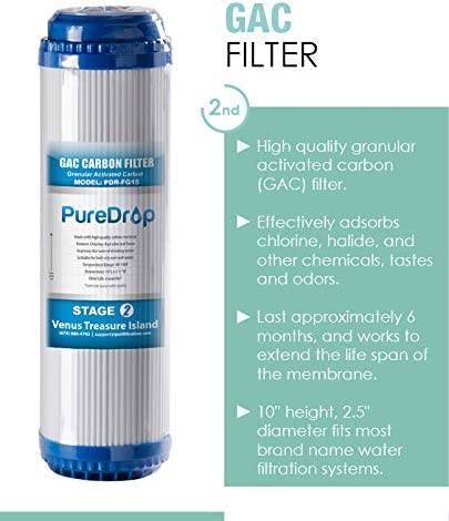 PDR-F15-50 Replacement Water Filter for 50 GPD Reverse Osmosis System 2-year Sets | PureDrop